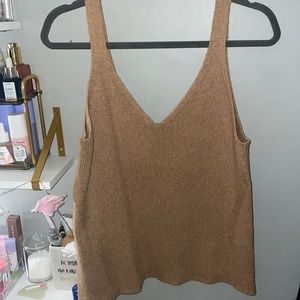 Old navy camel sweater tank top Sz XL